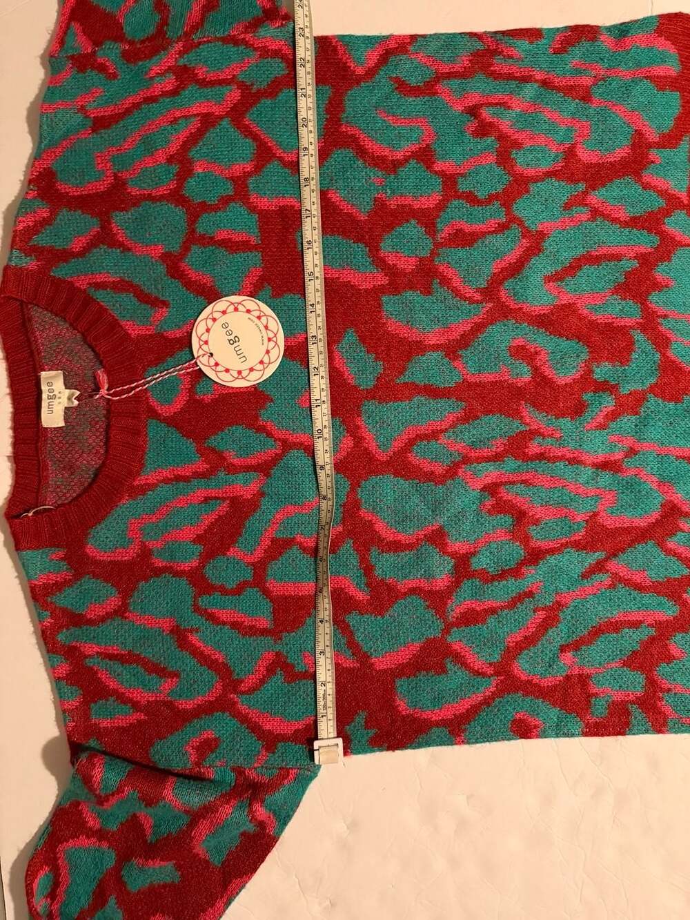 3 Bundle Umgee USA Abstract Print Crewneck Long Sleeve Sweater Size S, M, L - Picture 4 of 6